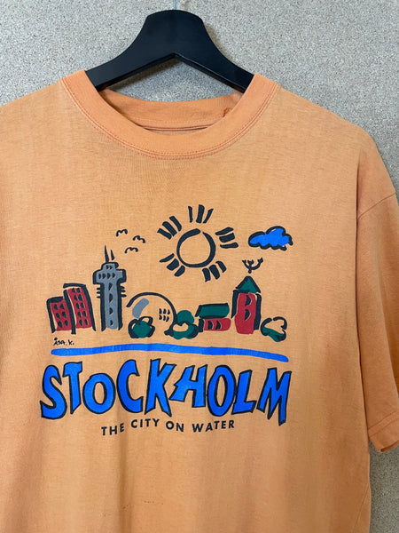 Vintage 1990s Stockholm The City on Water T-shirt - S