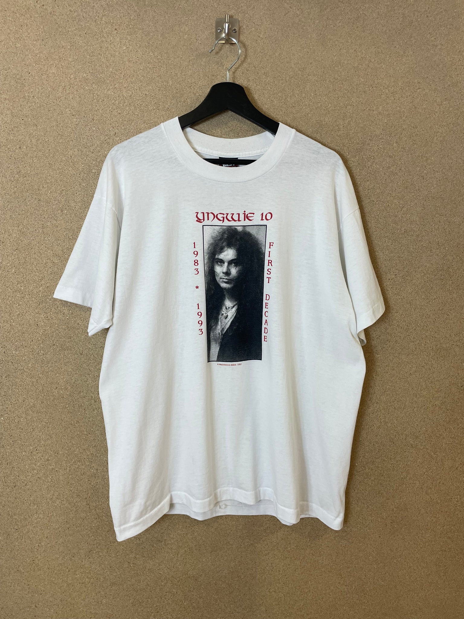 Vintage 1992 Yngwie Malmsteen Firts Decade T-Shirt - XL