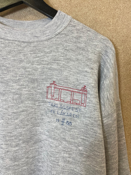 Vintage 1988 Takläggsfest Kvarteret Läkaren Sweatshirt - L