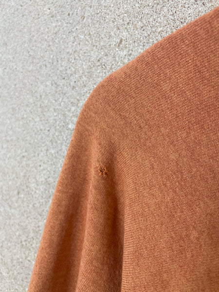 Vintage Fruit of The Loom 90s Plain Orange Sweatshirt - XL