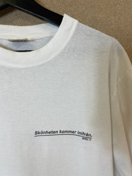 Vintage 1990s Opel ”Skönheten kommer inifrån” T-shirt - L