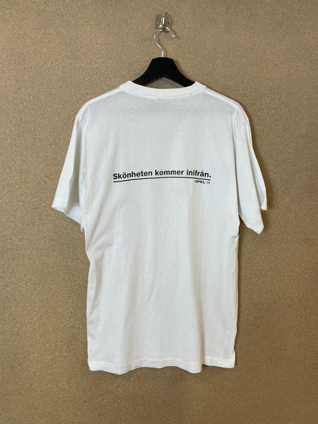 Vintage 1990s Opel ”Skönheten kommer inifrån” T-shirt - L