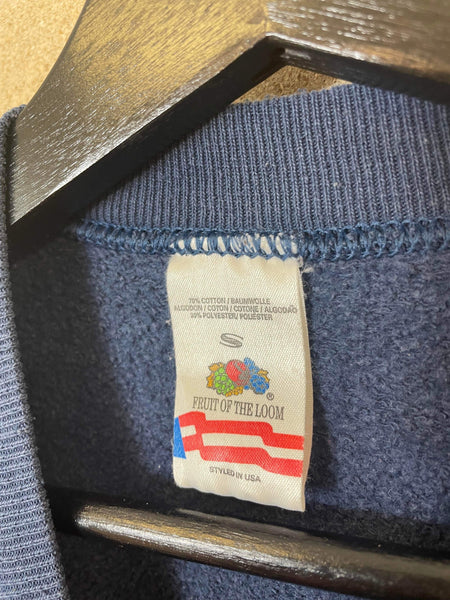 Vintage Fruit of The Loom 90s Logo Sweatshirt - S