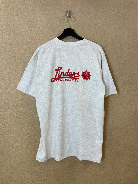 Vintage 1990s Linders Fyrverkeri T-Shirt - L