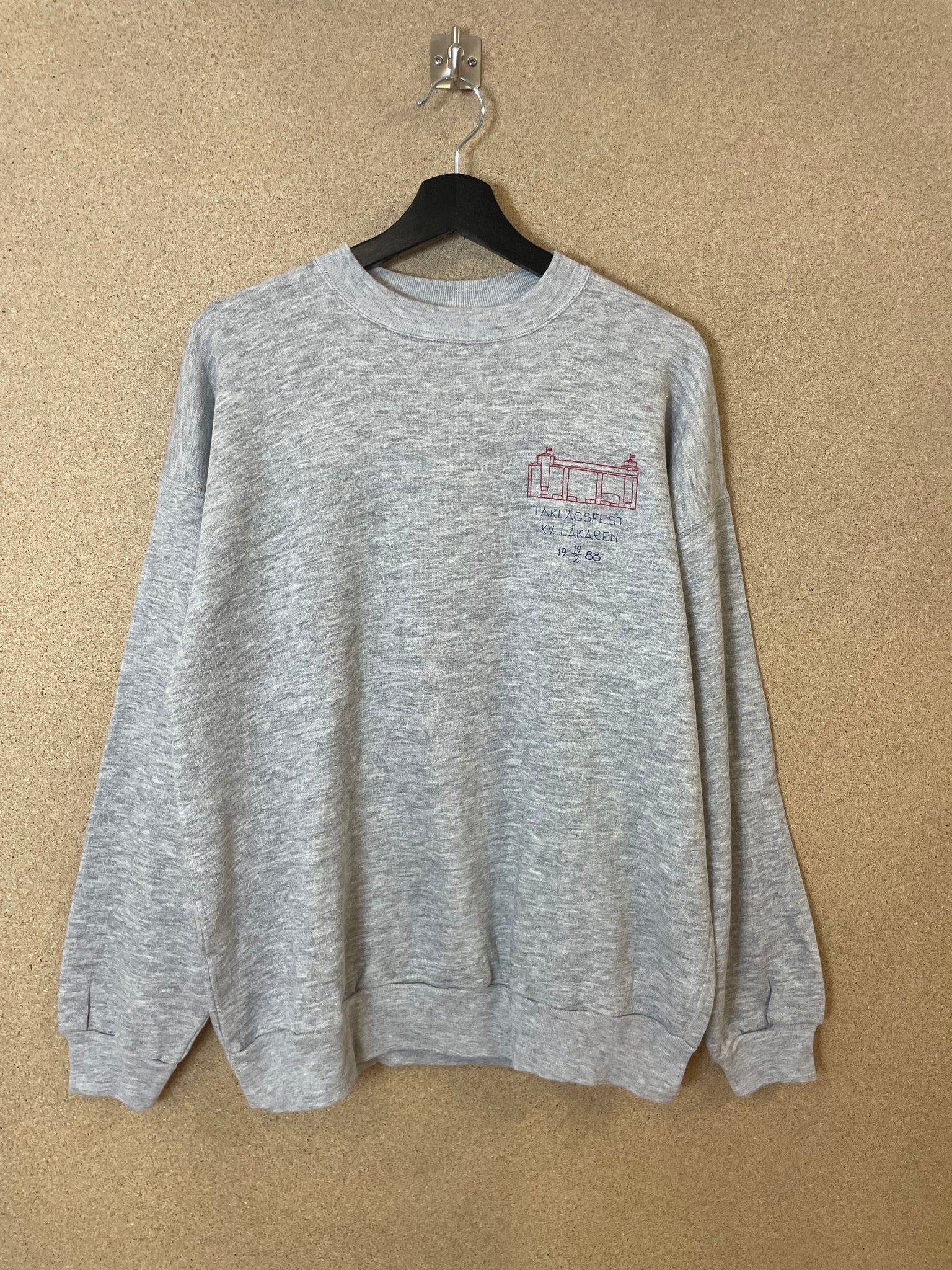 Vintage 1988 Takläggsfest Kvarteret Läkaren Sweatshirt - L