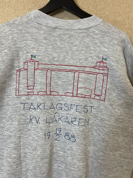 Vintage 1988 Takläggsfest Kvarteret Läkaren Sweatshirt - L