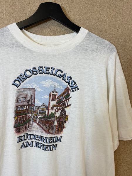 Vintage 1990s Drosselgasse Tourist T-Shirt - L