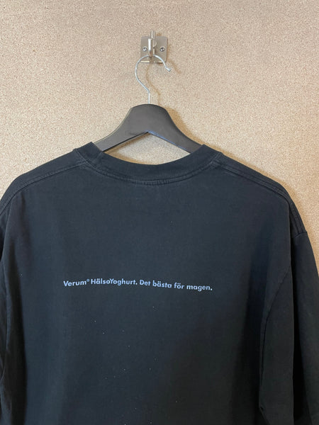 Vintage 2000s Verum Hälsoyoghurt ”Jag är lugn och fin” Promo T-Shirt - L