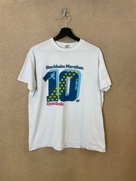 Vintage Stockholm Marathon 10 Years 1988 Tee - M