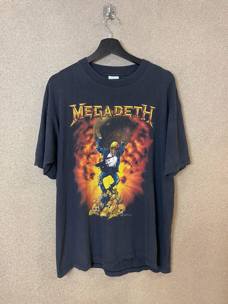 Vintage Megadeth Oxidation Of The Nations World Tour 1991 Tee - L