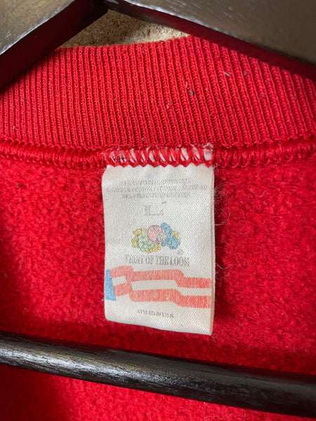Vintage Fruit of The Loom 90s Red Sweatshirt - L