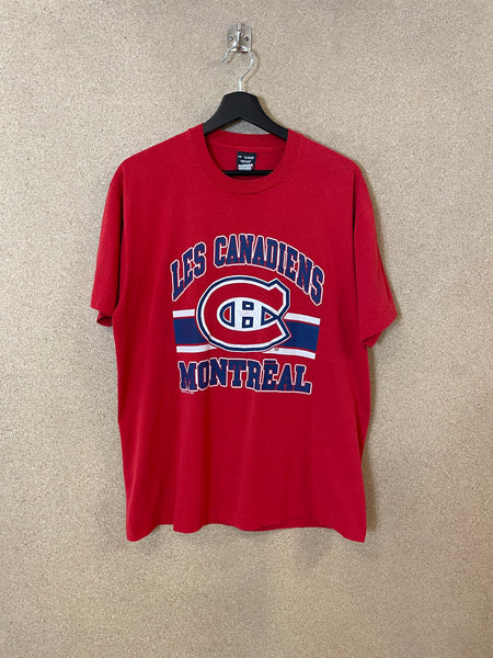 Vintage Montreal Canadiens NHL 1988 Logo Tee - XL