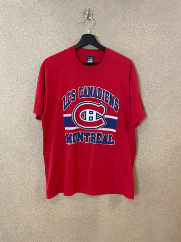 Vintage Montreal Canadiens NHL 1988 Logo Tee - XL