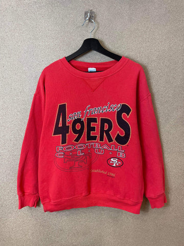 90's San Francisco 49ers Lee NFL Crewneck Sweatshirt Size M/L – Rare VNTG