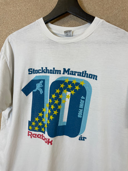 Vintage Stockholm Marathon 10 Years 1988 Tee - M