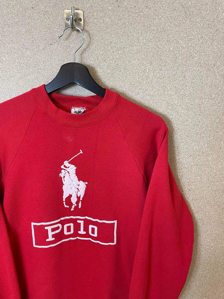 Vintage Horse Polo 90s Raglan Sweatshirt - S