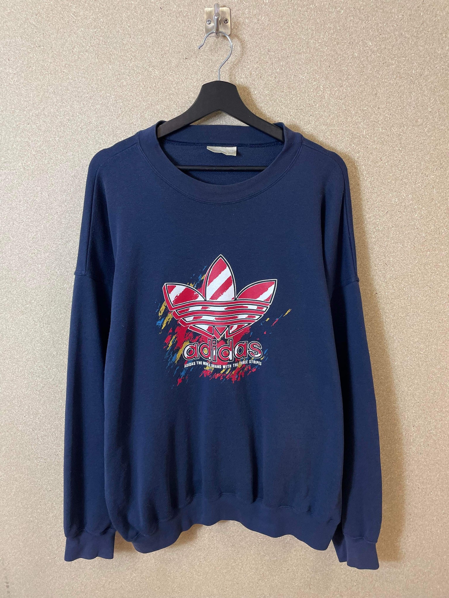 Vintage Adidas 90s Logo Sweatshirt - XL