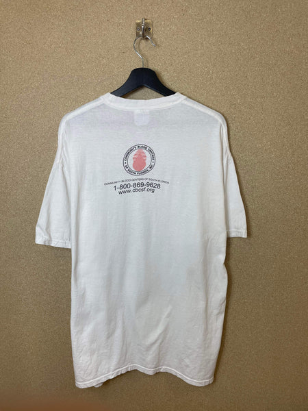 Vintage Give Blood 90s Tee - XL