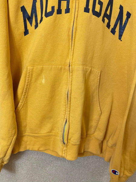 Vintage Champion Michigan 00s Zip Up Sweatshirt - L