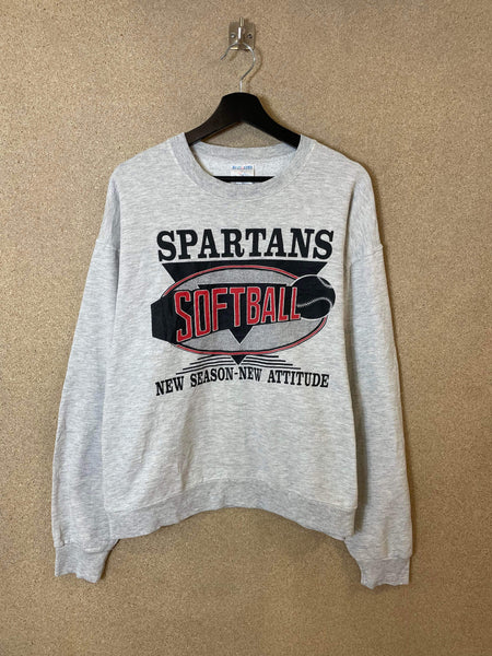 Vintage Spartans Softball 00s Sweatshirt - L