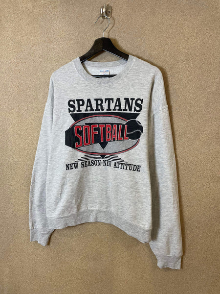 Vintage Spartans Softball 00s Sweatshirt - L