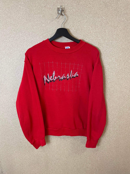 Vintage Nebraska 90s Sweatshirt - S