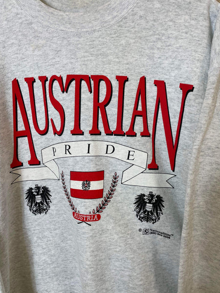 Vintage Austrian Pride 90s Sweatshirt - L