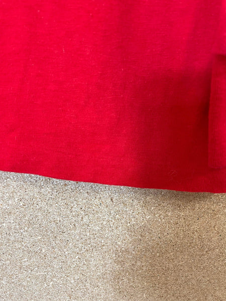 Vintage Hanes Red Blank Pocket Longsleeve Tee - XS