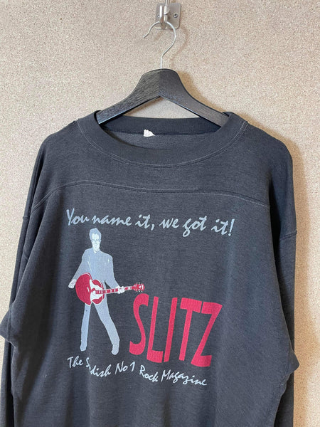 Vintage Slitz Rock Magazine 80s Sweatshirt - XL
