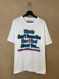 Vintage Words Can’t Describe 1998 Quote Tee - L